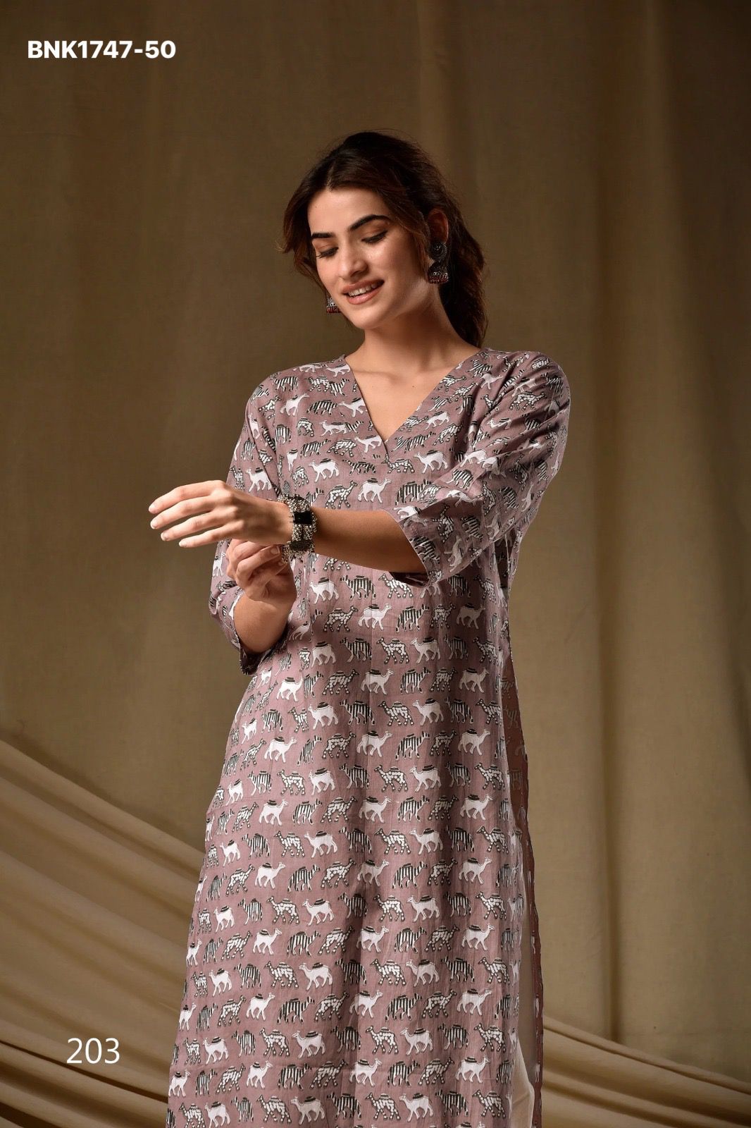 Beautiful RAYON Printed Causal Wear Kurti - BNK1747