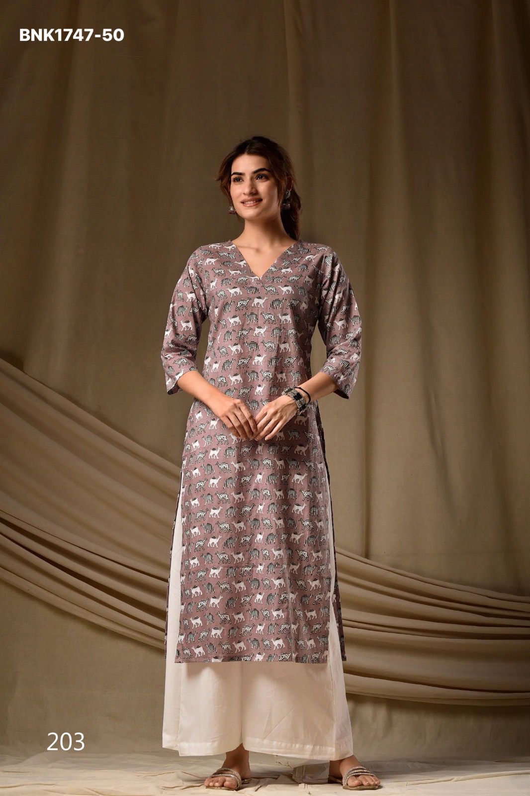 Beautiful RAYON Printed Causal Wear Kurti - BNK1747