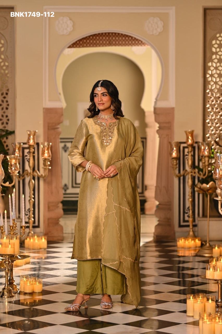 Pure Soft Kanjivaram Glass Tissue - BNK1749