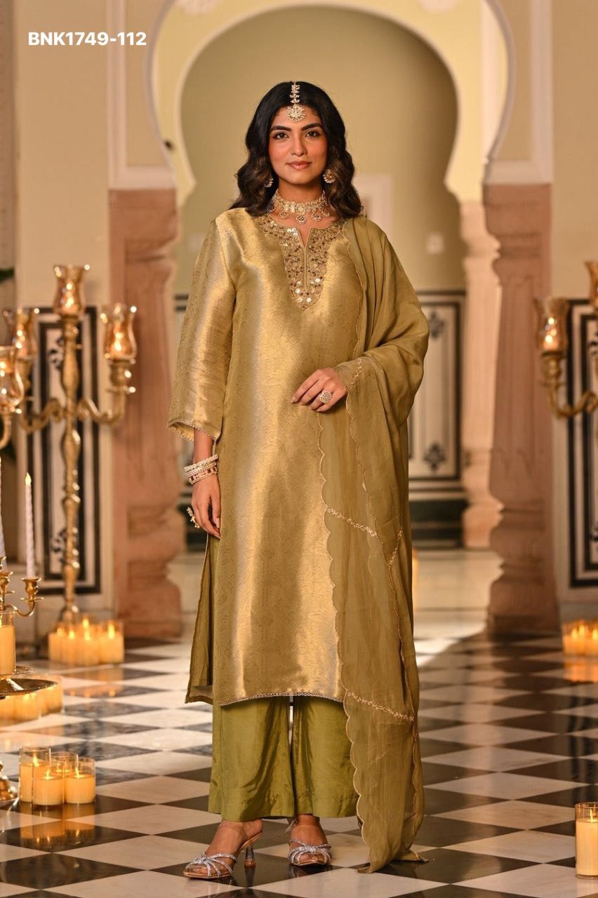Pure Soft Kanjivaram Glass Tissue - BNK1749