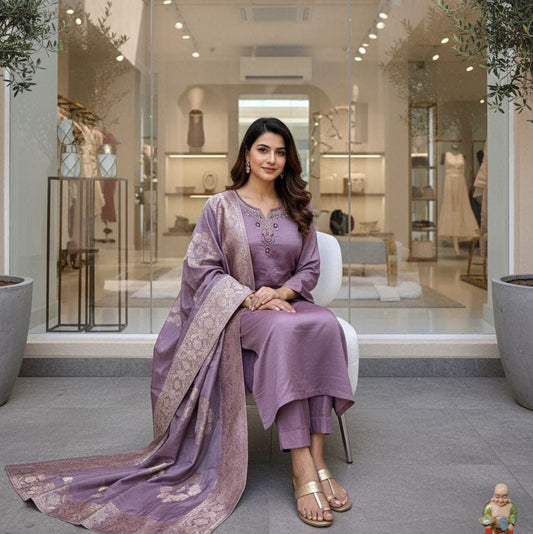 Premium Rangeela Silk (Soft & Lustrous)-Pure Hand Work-BNK1761
