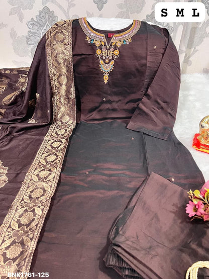 Premium Rangeela Silk (Soft & Lustrous)-Pure Hand Work-BNK1761