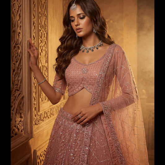Lehenga Choli Intricate motifs and Beautiful - BNL837