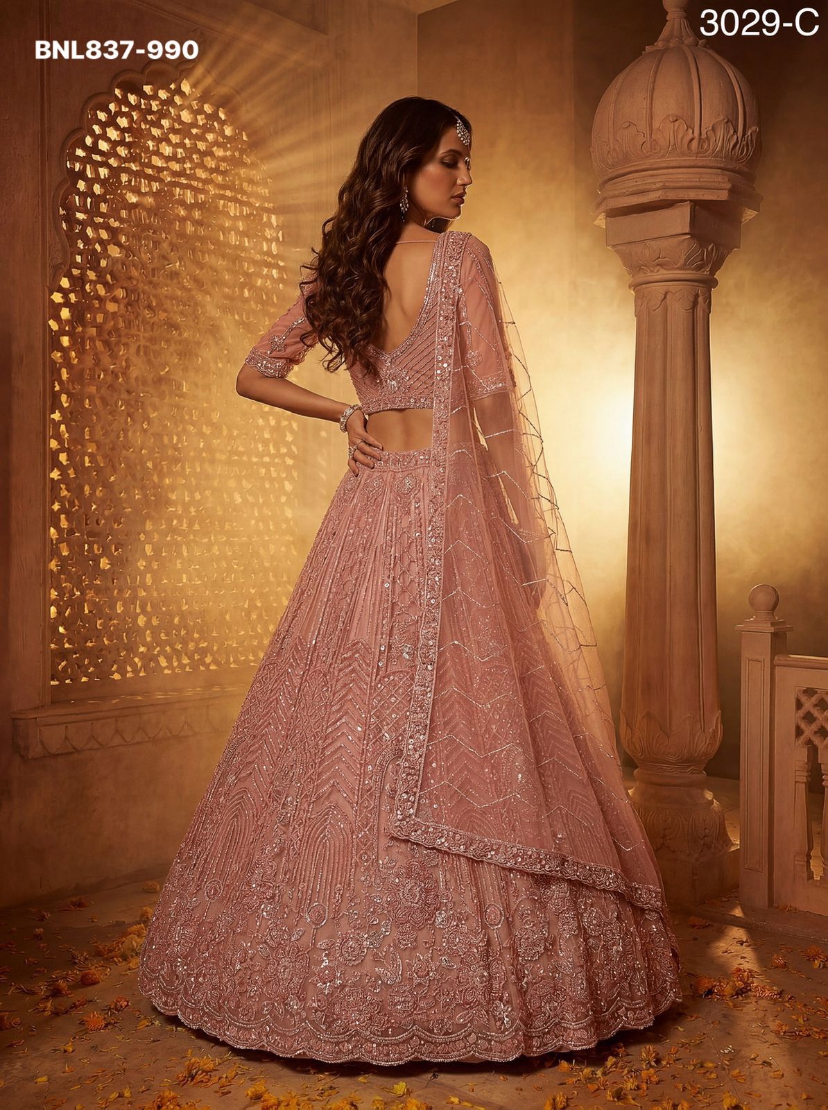 Lehenga Choli Intricate motifs and Beautiful - BNL837