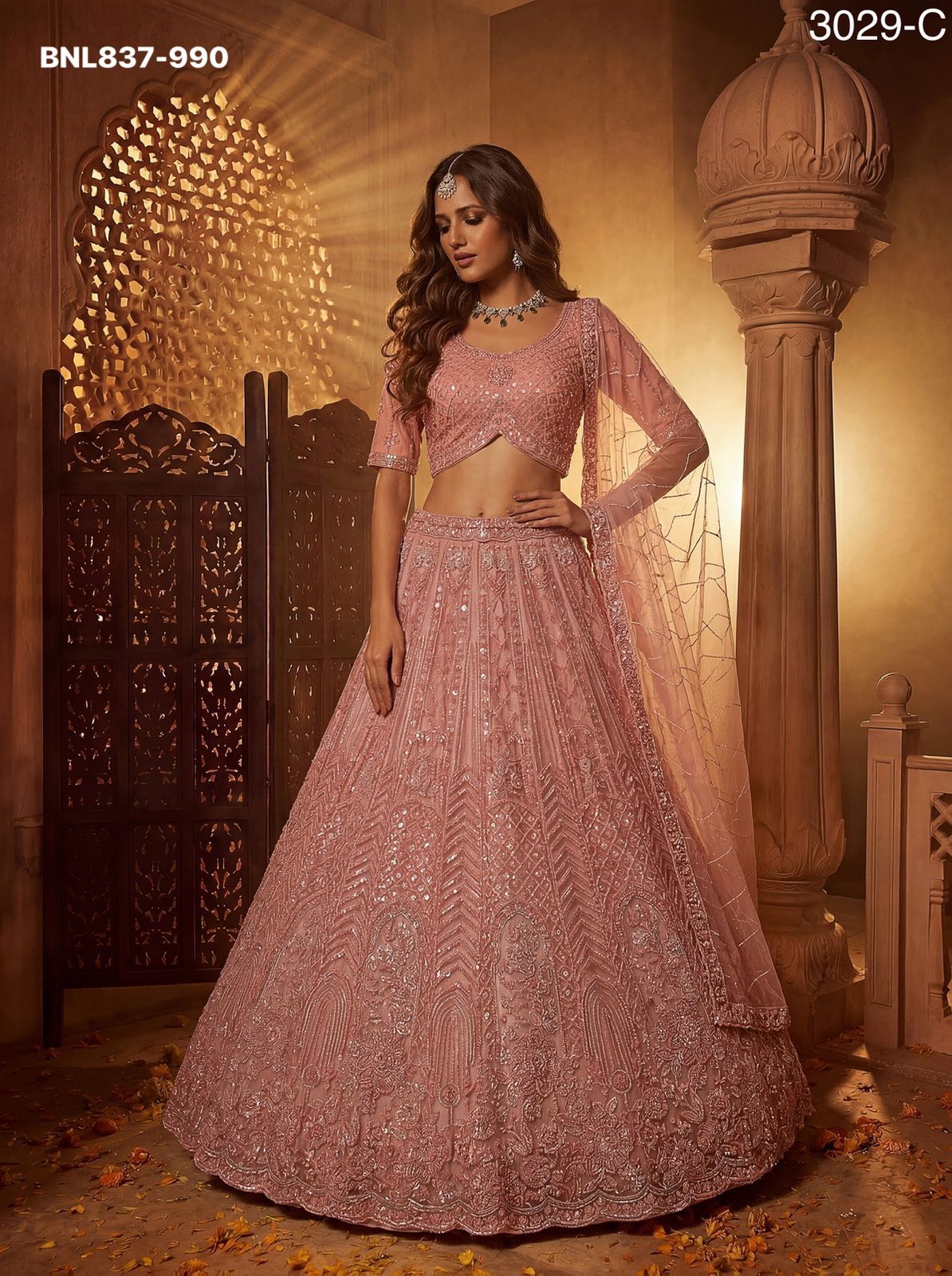 Lehenga Choli Intricate motifs and Beautiful - BNL837