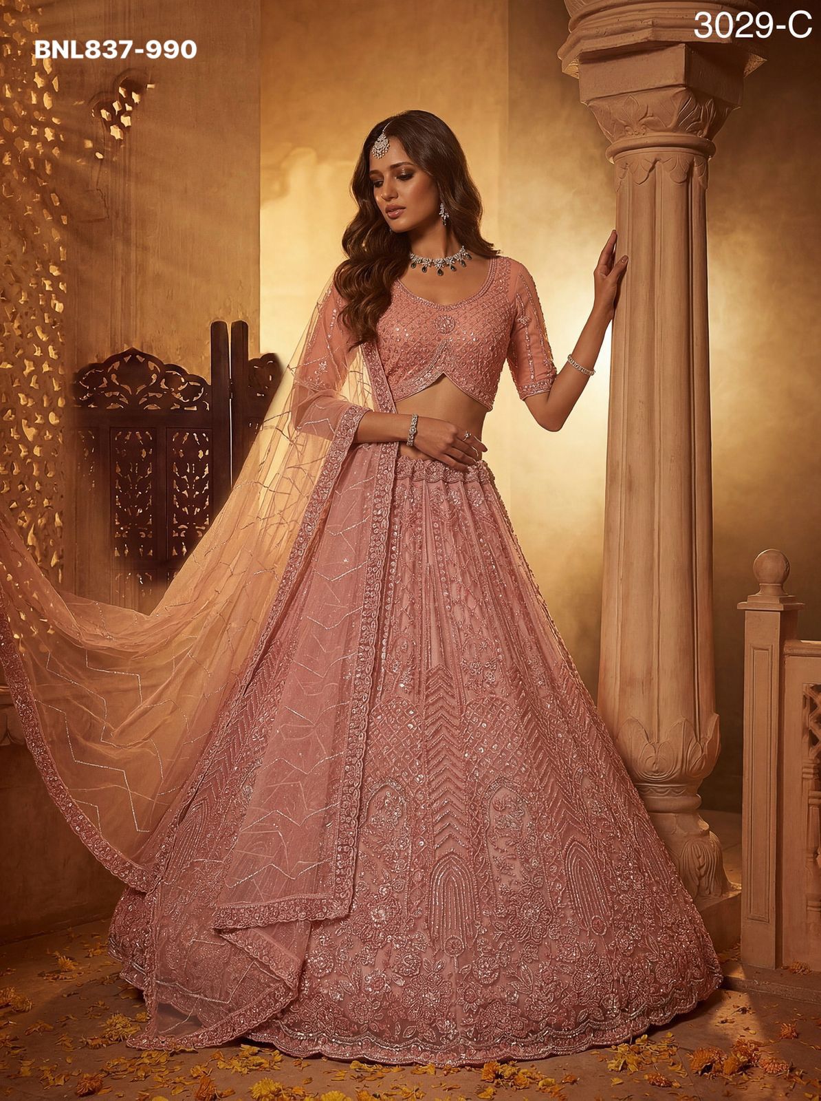 Lehenga Choli Intricate motifs and Beautiful - BNL837