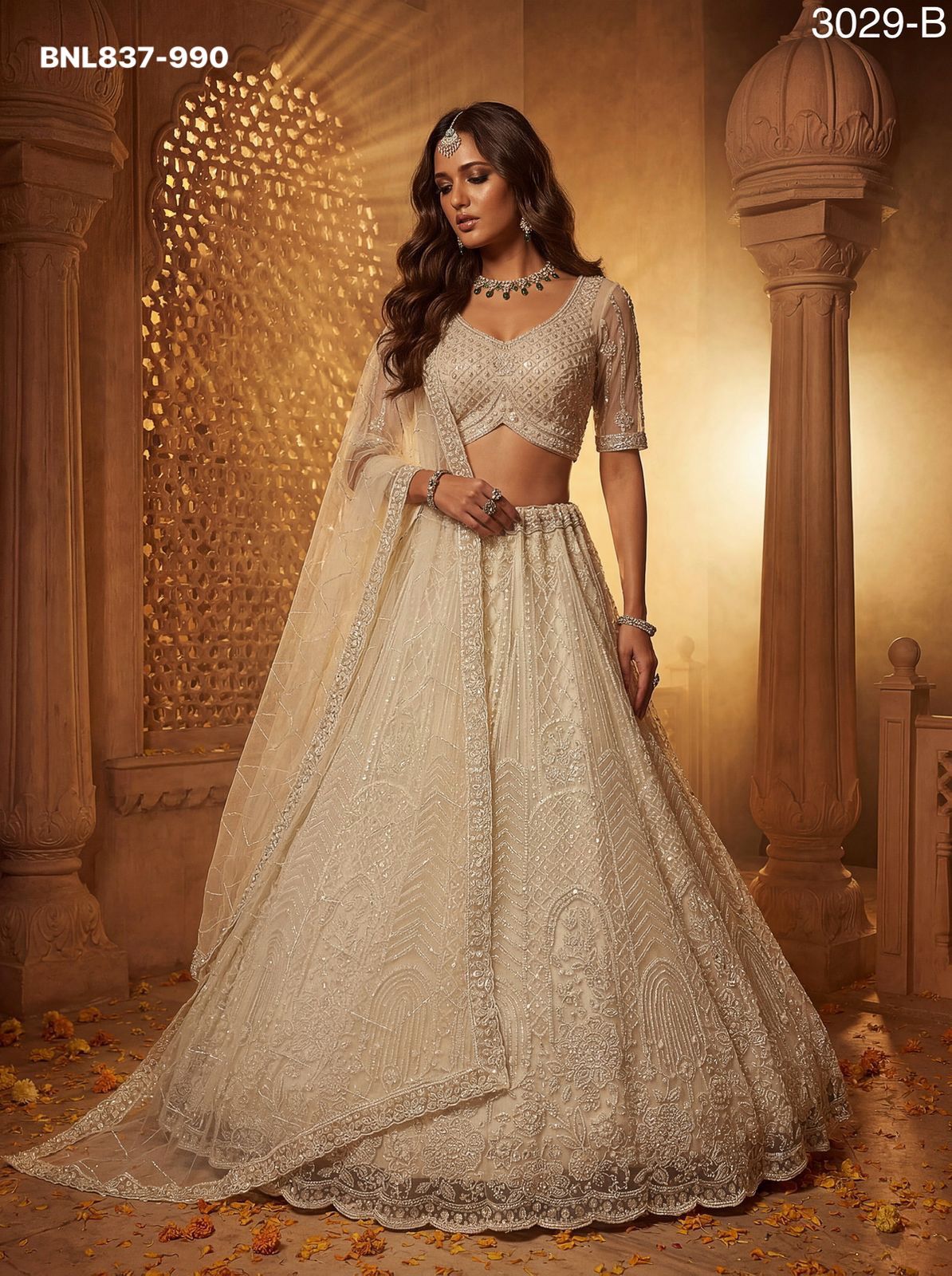 Lehenga Choli Intricate motifs and Beautiful - BNL837