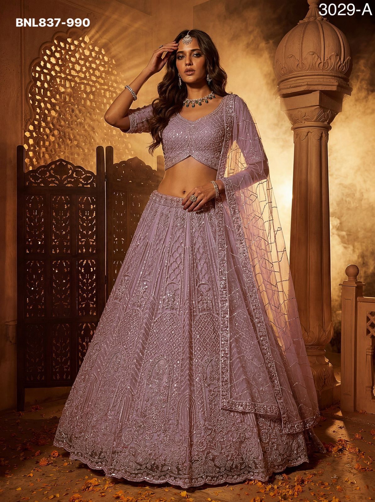 Lehenga Choli Intricate motifs and Beautiful - BNL837