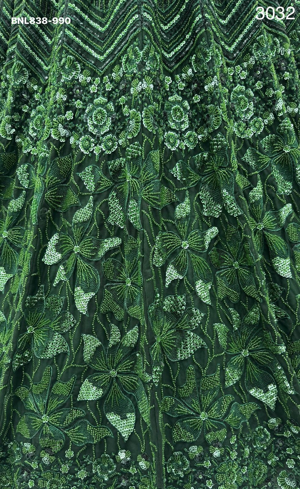 Emerald Empress Sequin Lehenga Choli - BNL838