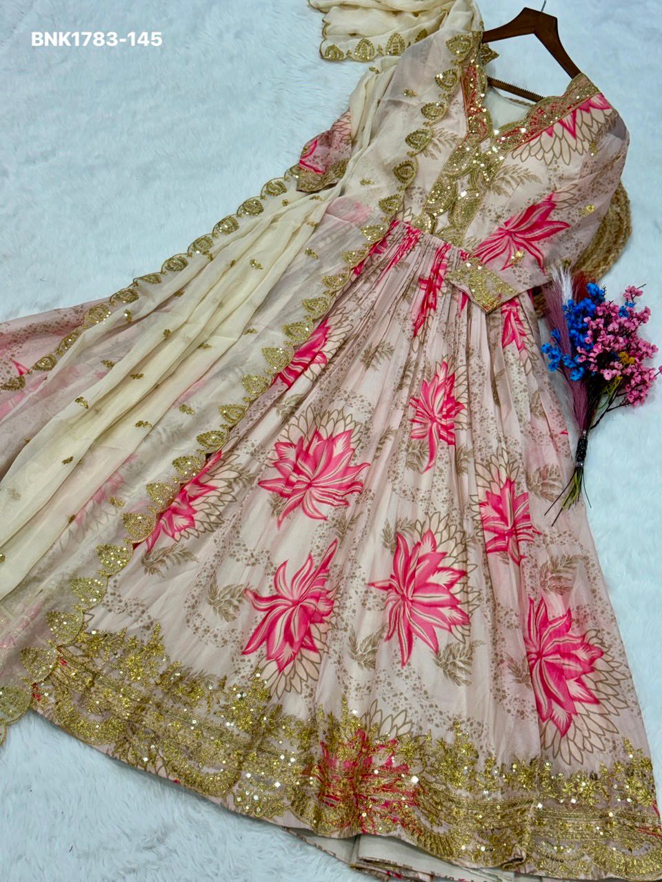 READYMADE GOWN WITH DUPATTA SET  -MND1783