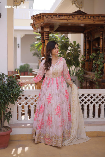 READYMADE GOWN WITH DUPATTA SET  -MND1783