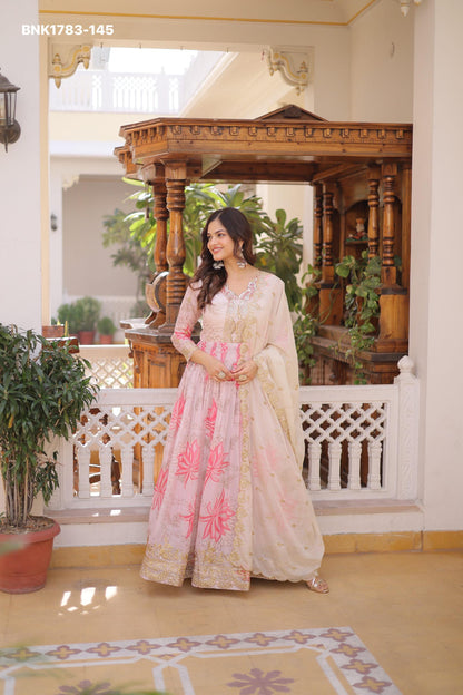 READYMADE GOWN WITH DUPATTA SET  -MND1783