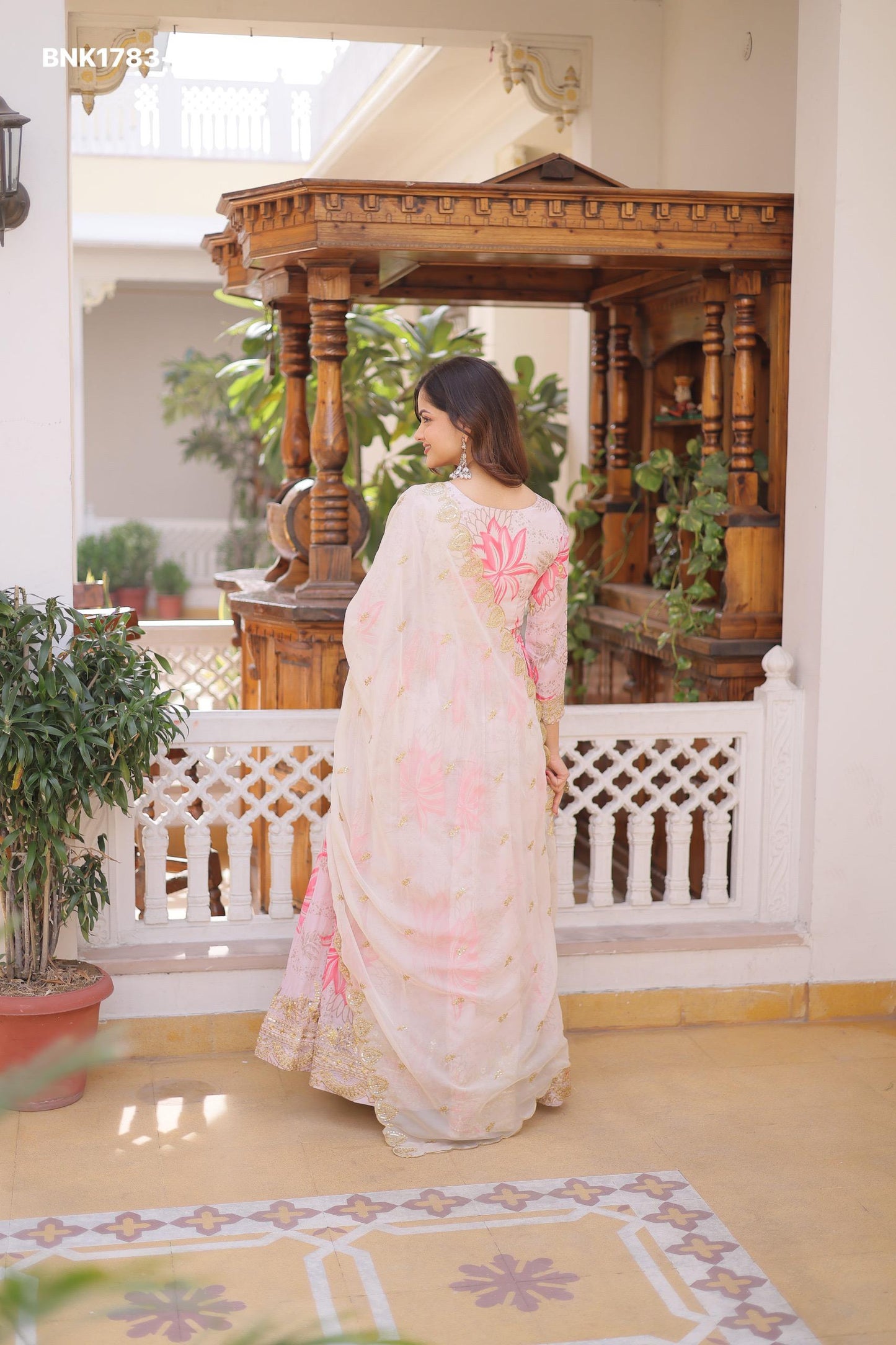 READYMADE GOWN WITH DUPATTA SET  -MND1783