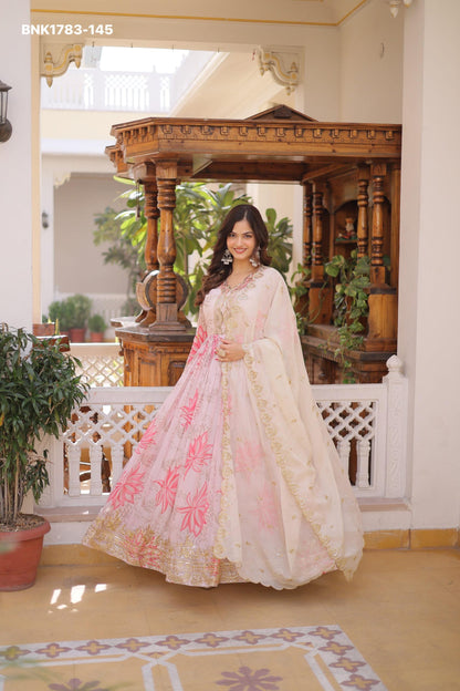 READYMADE GOWN WITH DUPATTA SET  -MND1783