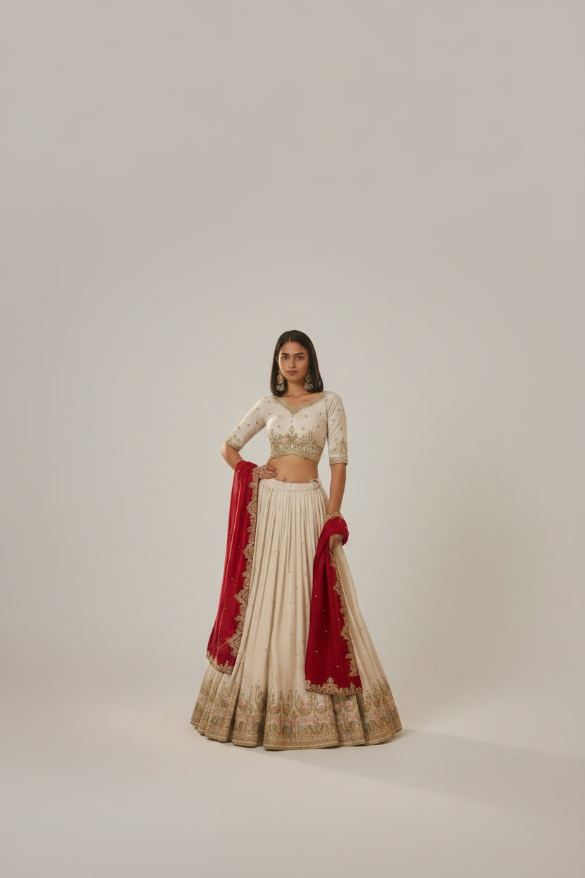 Lehenga Choli Vichitra Silk- MBNL75