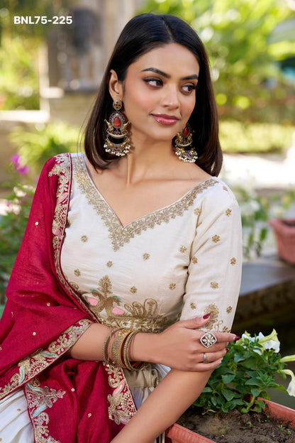 Lehenga Choli Vichitra Silk- MBNL75