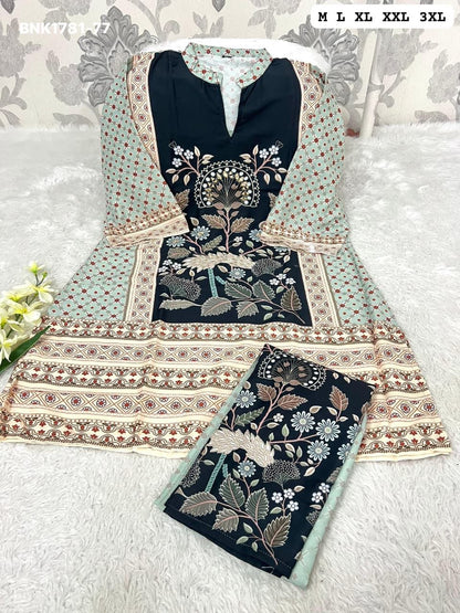 Premium Burbary Silk With Work - MBNK1781