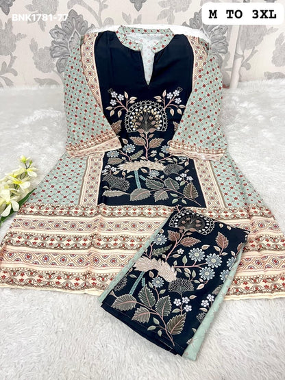 Premium Burbary Silk With Work - MBNK1781