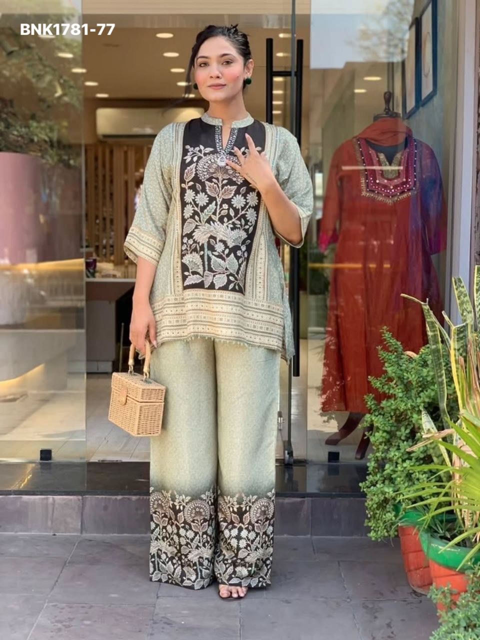 Premium Burbary Silk With Work - MBNK1781