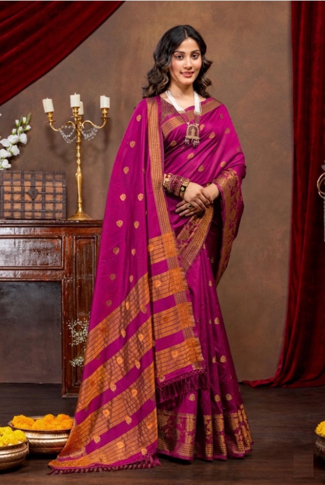 Lichi Kota Saree with Light Weight and Soft Fabric - MCL003