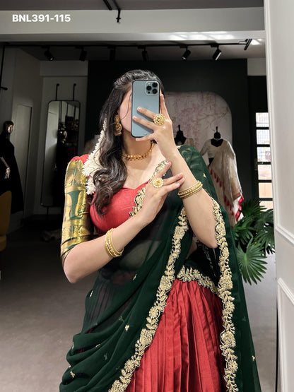 Lehenga choli TARIKA Narayan Pattu Zari Weaving Work- MBNL391