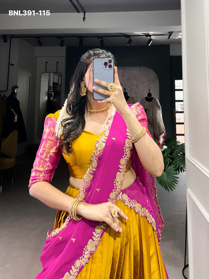 Lehenga choli TARIKA Narayan Pattu Zari Weaving Work- MBNL391