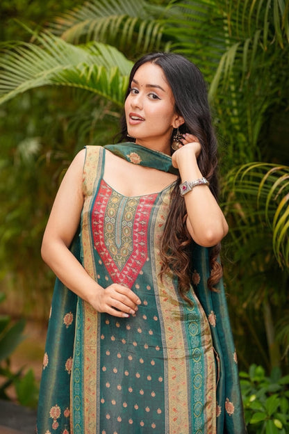 Heavy Digital Print Work Silk - MBNK1789