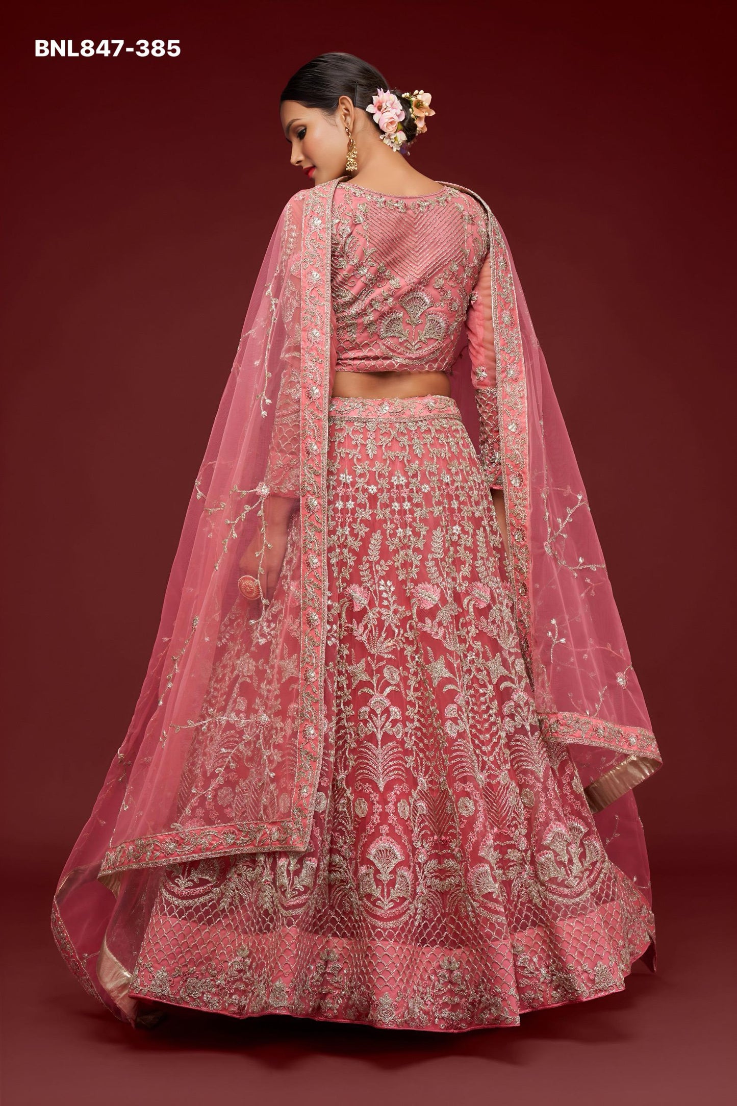 Pink Heavy Embroidered Designer Lehenga Choli - MNL847