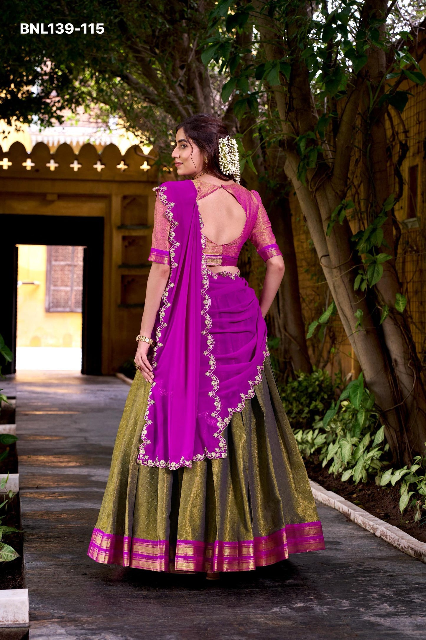 Lehenga Collection  Kanchipuram silk lehenga, woven with stunning zari -MNL139