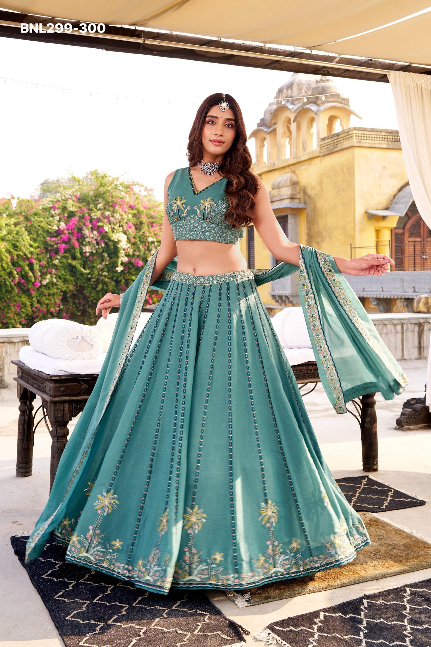 MNL299 Samairaa Chocolate Crush Lehenga Choli with Sequins & Thread Embroidered Dupatta