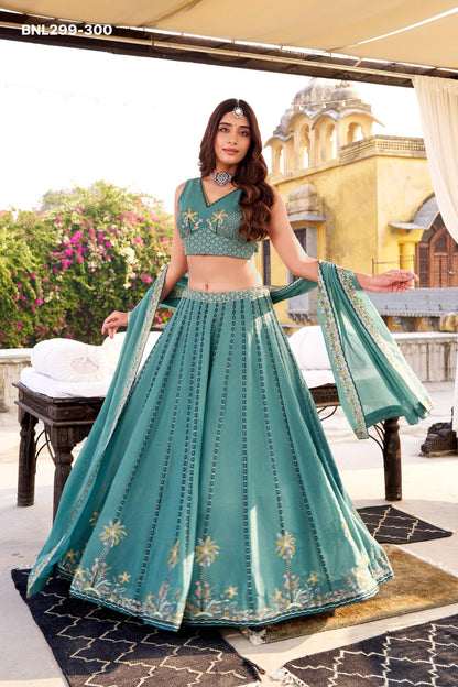 MNL299 Samairaa Chocolate Crush Lehenga Choli with Sequins & Thread Embroidered Dupatta