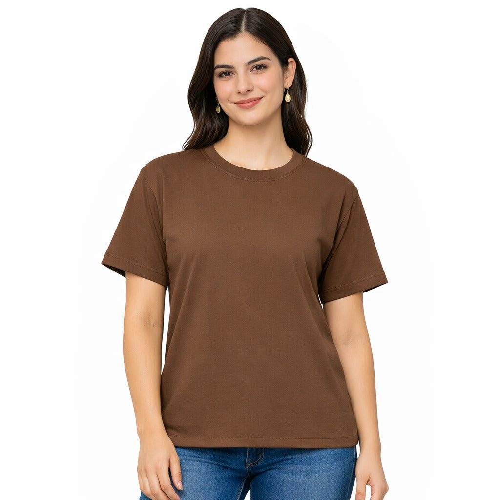 BOLD BASICS – BROWN UNISEX T‑SHIRT - 210 GSM