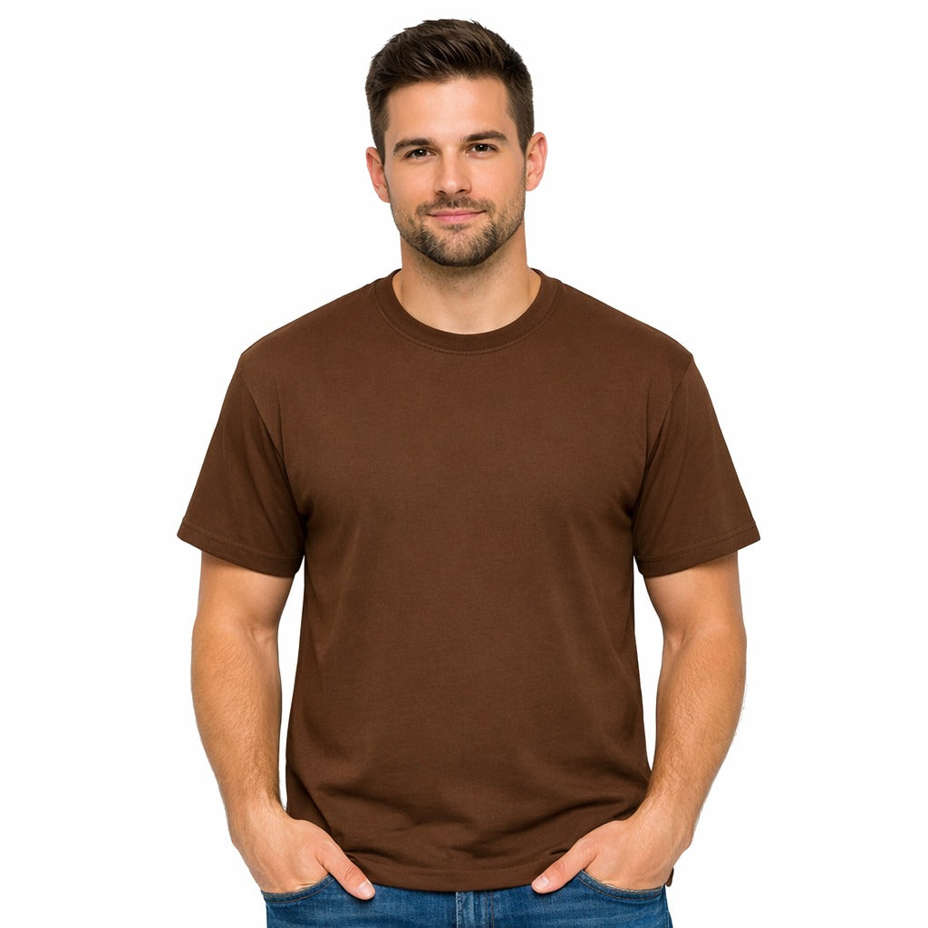 BOLD BASICS – BROWN UNISEX T‑SHIRT - 210 GSM