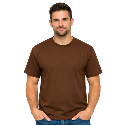 BOLD BASICS – BROWN UNISEX T‑SHIRT - 210 GSM