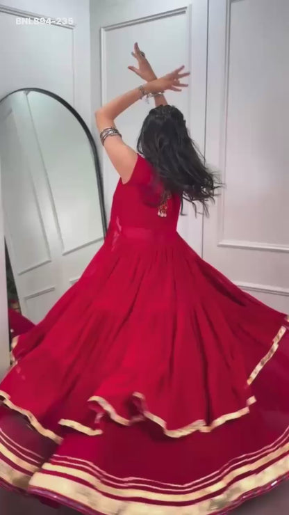 “Raas Rani Collection – Designer Lehenga Choli with Long Koti –  MNL894”