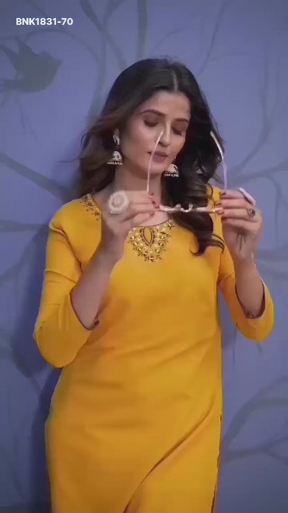 MNK1831-Maaza Cotton Handwork with Pocket
