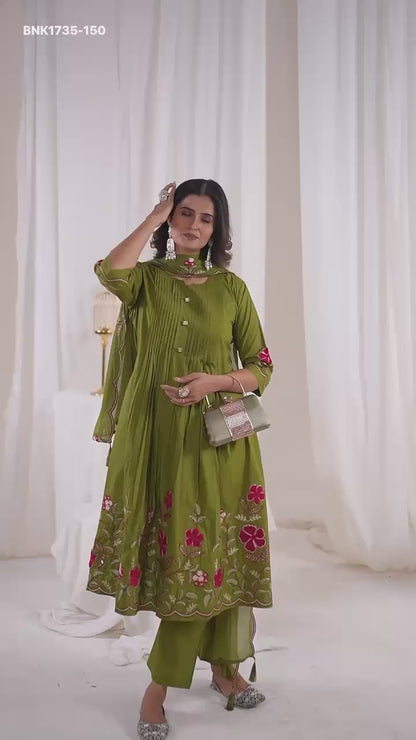 Anarkali Kurti Set (Cotton): BNK1735