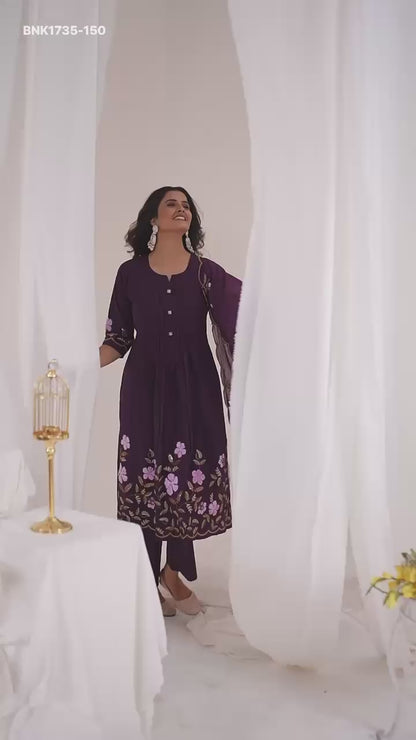 Anarkali Kurti Set (Cotton): BNK1735