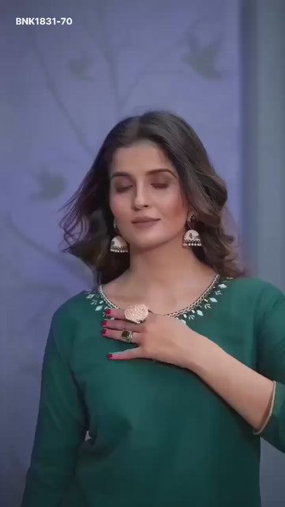 MNK1831-Maaza Cotton Handwork with Pocket
