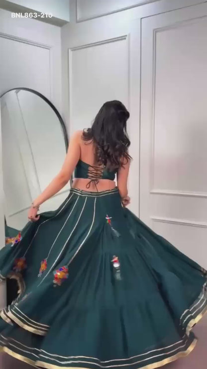 MNL863-Navratri Lehenga Choli – Gamthi Work, Mirror & Gotta Patti Detailing
