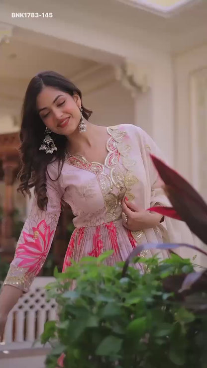 READYMADE GOWN WITH DUPATTA SET  -MND1783